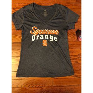 NWT Colosseum Women's V-Neck Polyester Syracuse Orange Shirt Size Small Gray